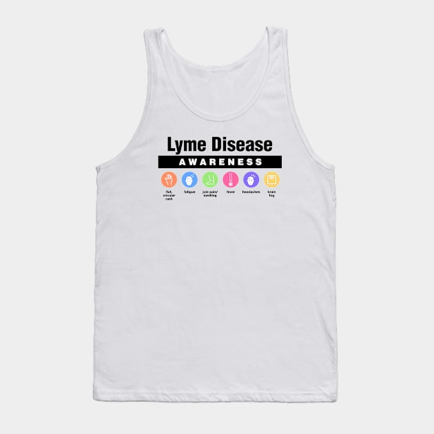 Lyme Disease - Disability Awareness Symptoms Tank Top by Football from the Left